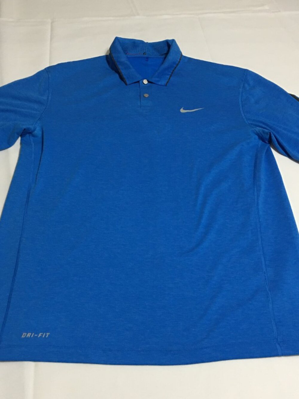 Nike Tiger Woods Collection TW Golf Polo Shirt Mens Medium Blue